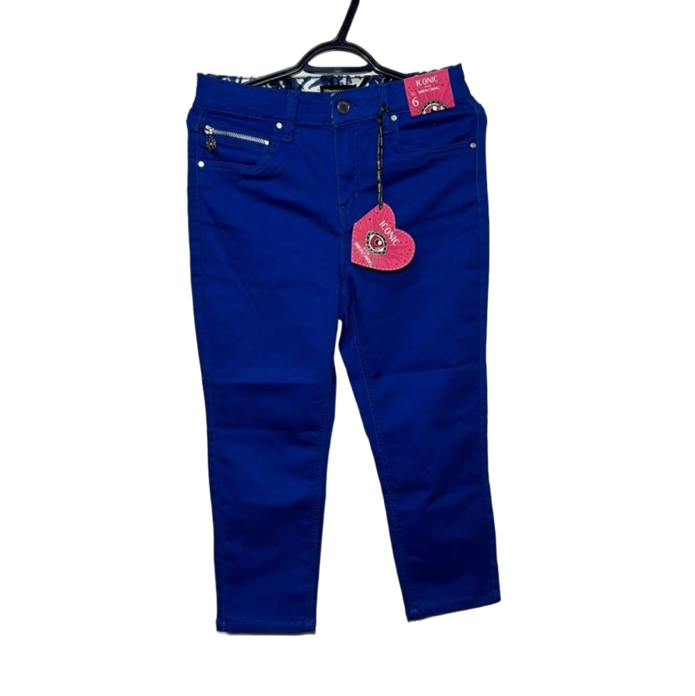 Women's Simon Chang Capri High Waist Jeans Blue Size 6